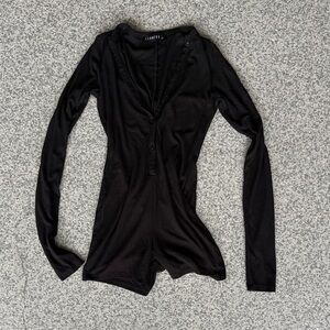 Lioness Black Long Sleeve Bodysuit